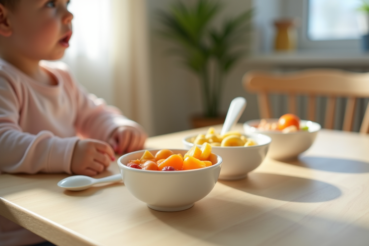 Petits bols de nourriture pour bébé avec cuillère douce